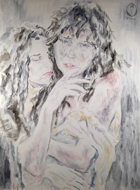 oil on paper - olio su carta di Piro